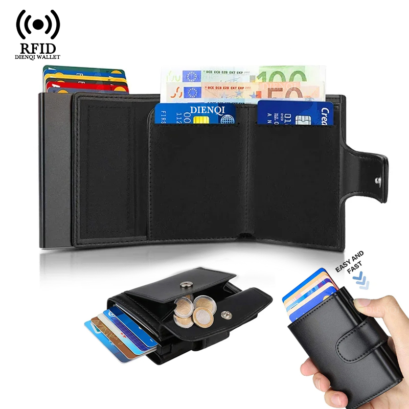 Card Top Loader - 금속 명함 케이스 RFID 신용카드 홀더