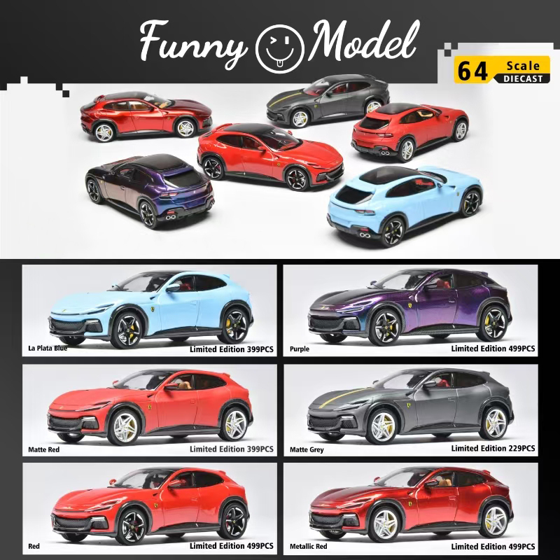 Die Cast Car 1 64 - 재고 있음 재미있는 1:64 푸로상구에 F