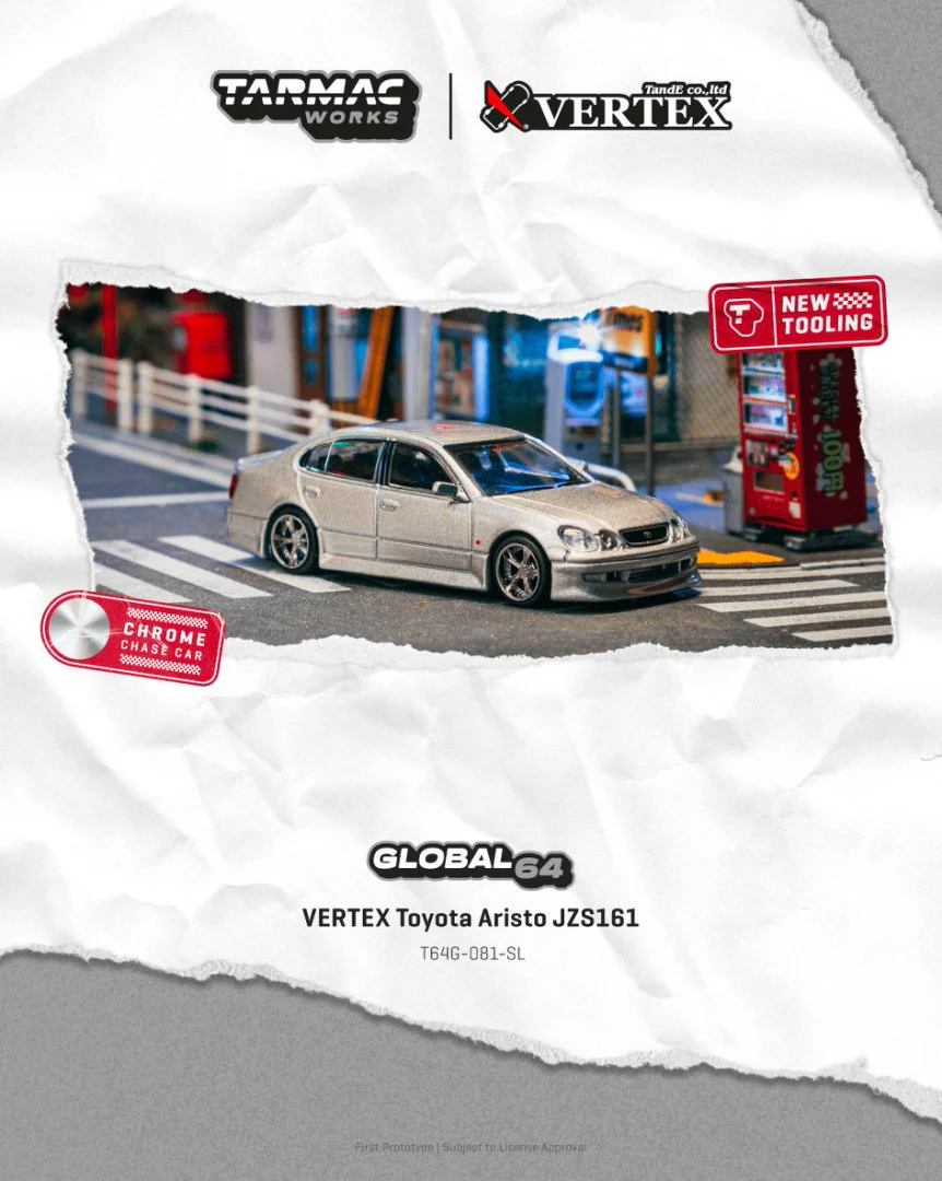 Die Cast Car 1 64 - 타막 웍스 1:64 VERTEX 토요타 아리스토
