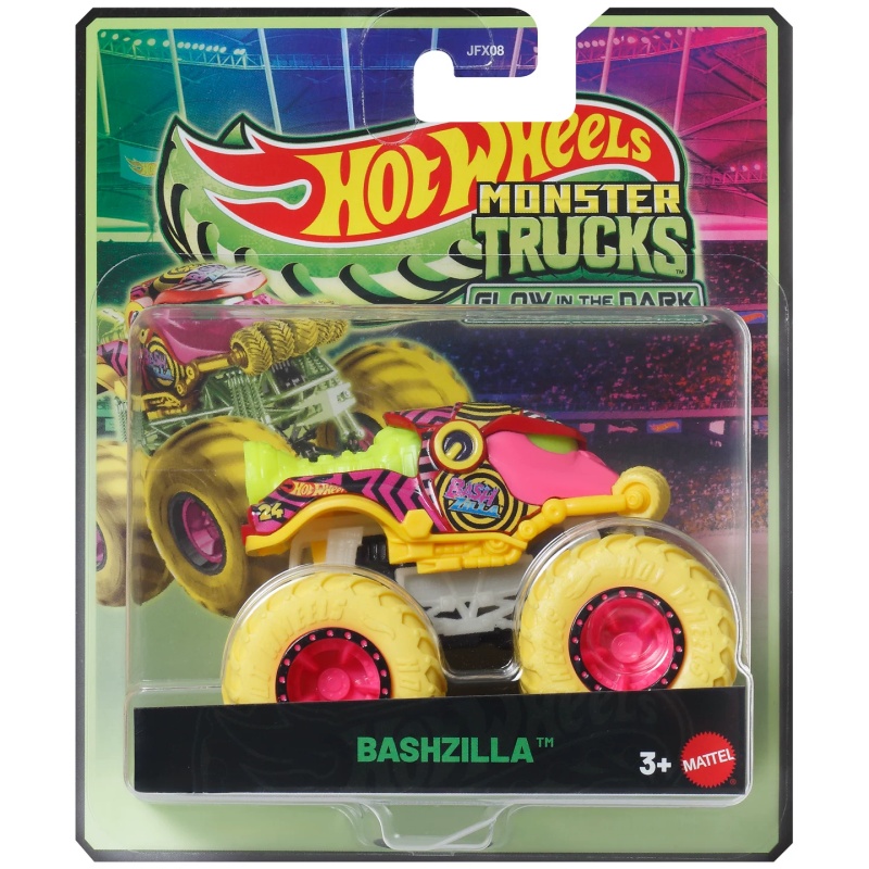 Hot Wheels Car Mainline - 마텔 핫휠 몬스터 트럭 야광 샤크