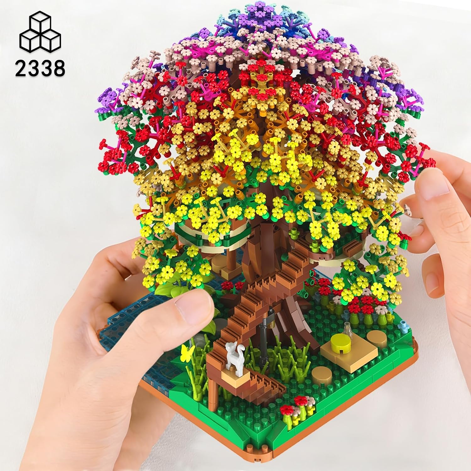 2338PCS DIY 레인보우 트리 하우스 마이크로 빌 - Lego Set Technic 리뷰 및 가격