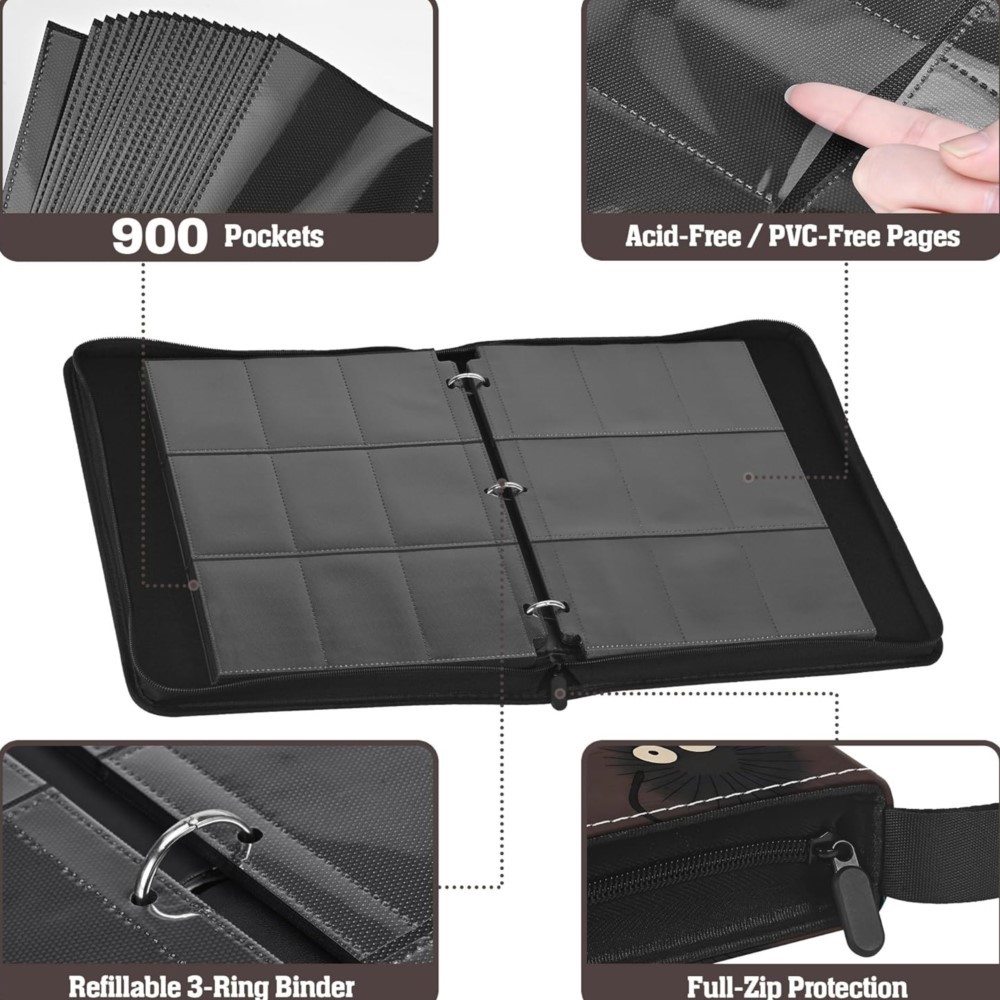 900포켓 카드 바인더 앨범, 50매 9포켓 양면 지퍼 - Trading Card Binder 리뷰 및 가격