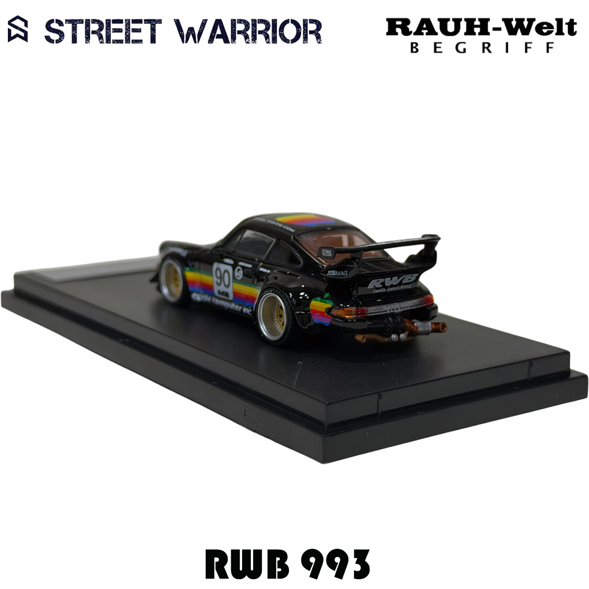 SW 재고 있음 1:64 RWB 993 블랙 애플 다이 - Die Cast Car 1 64 리뷰 및 가격